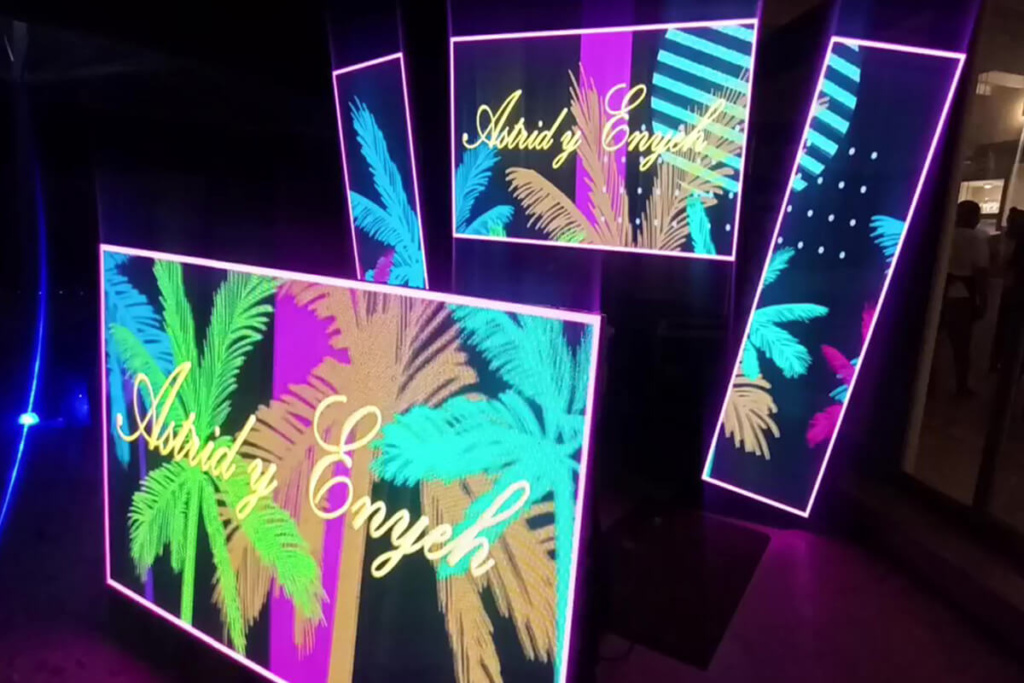 Diseño de pantalla led para boda